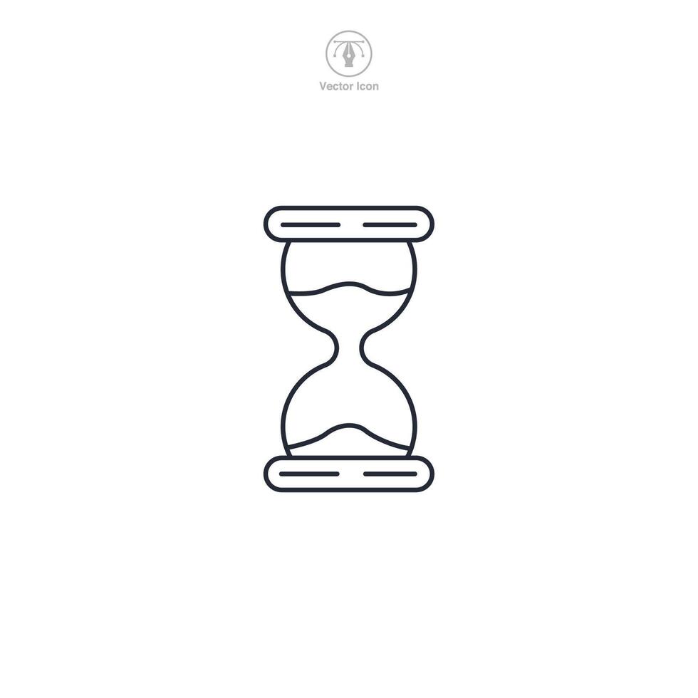 Hourglass Icon theme symbol illustration isolated on white background vector