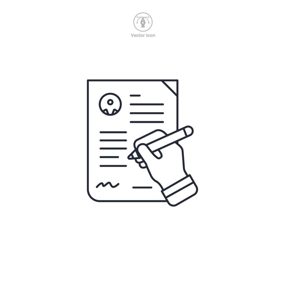 Confidential Document Icon theme symbol illustration isolated on white background vector