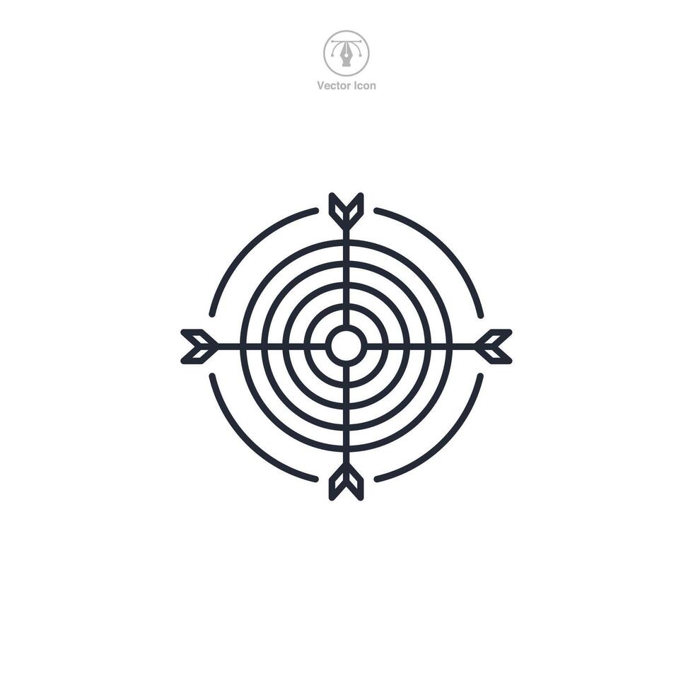 Target and Goal Icon theme symbol illustration isolated on white background vector