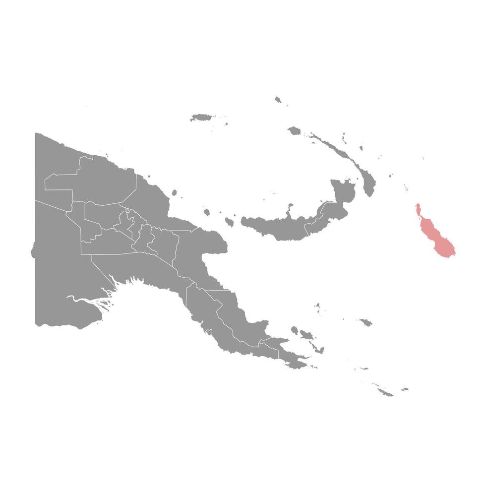 Autonomous Region of Bougainville map, administrative division of Papua New Guinea. illustration. vector