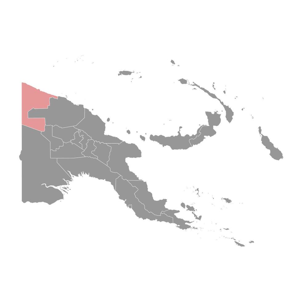 Sandaun Province map, administrative division of Papua New Guinea. illustration. vector