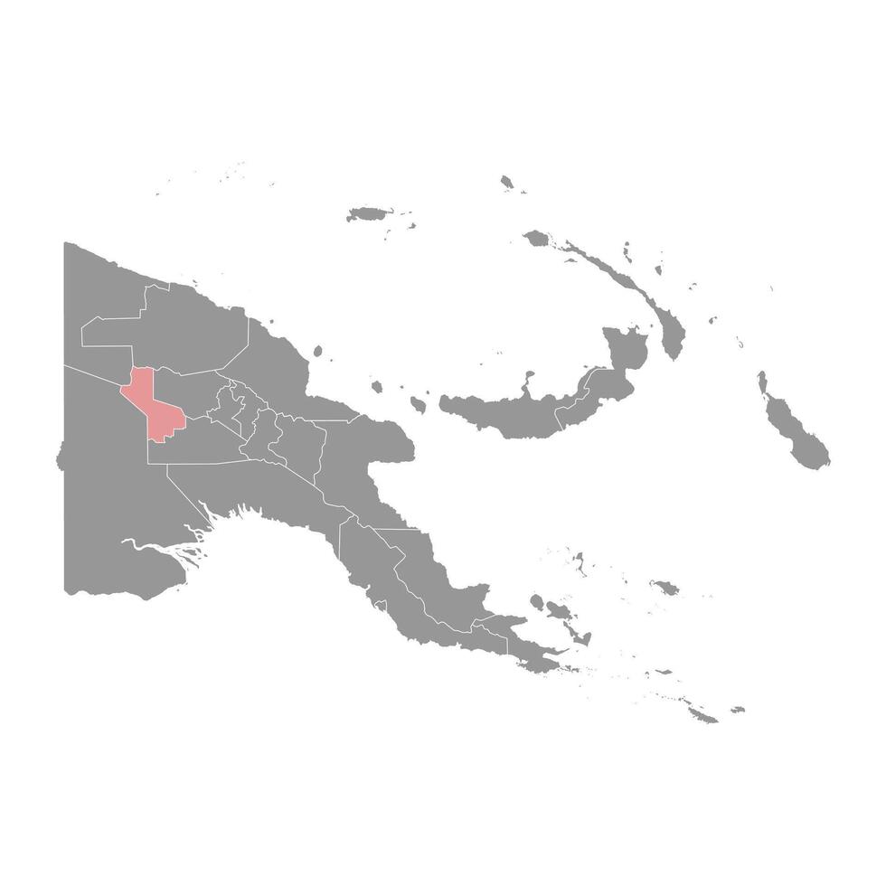 Hela Province map, administrative division of Papua New Guinea. illustration. vector