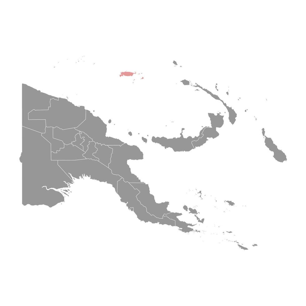 Manus Province map, administrative division of Papua New Guinea. illustration. vector