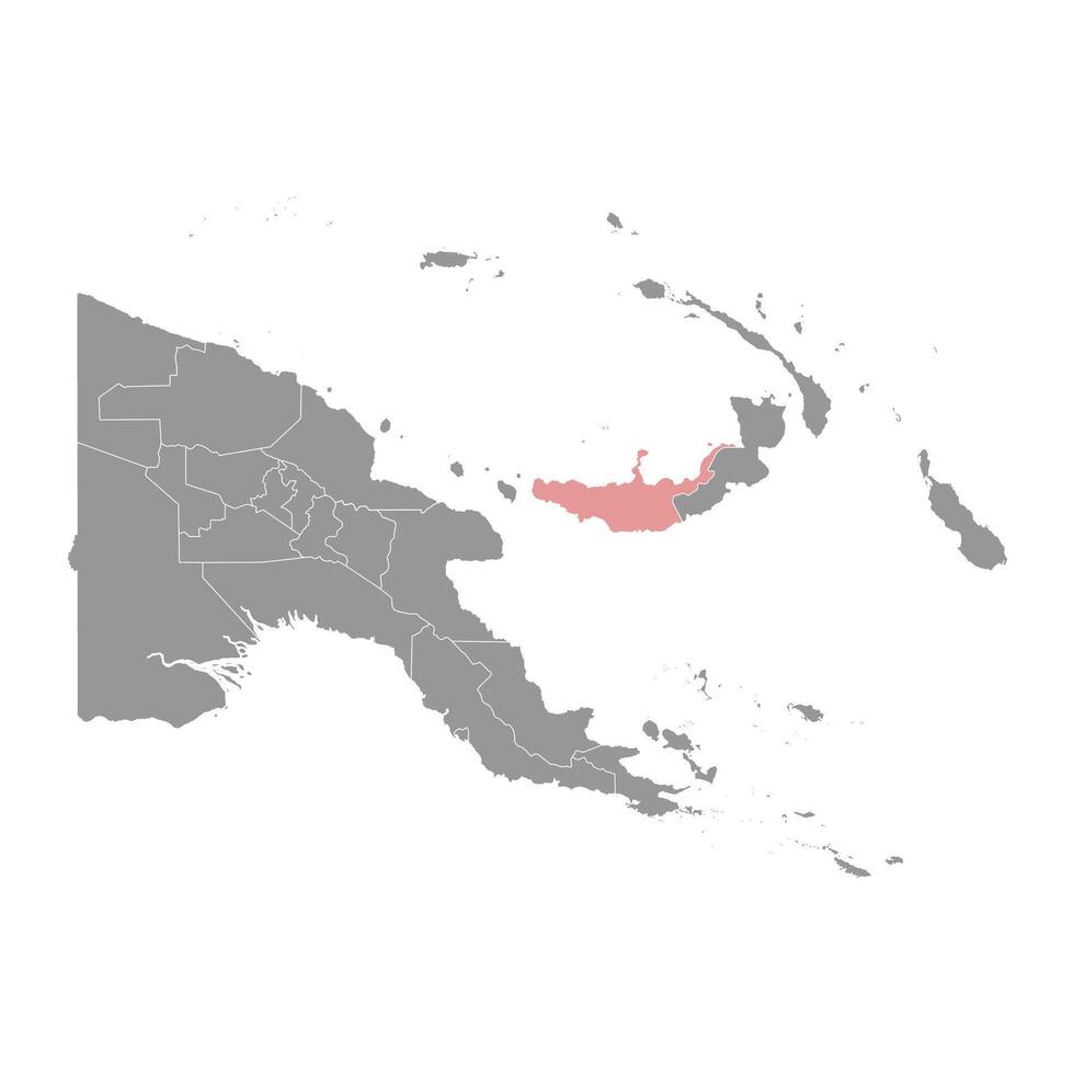 West New Britain Province map, administrative division of Papua New Guinea. illustration. vector