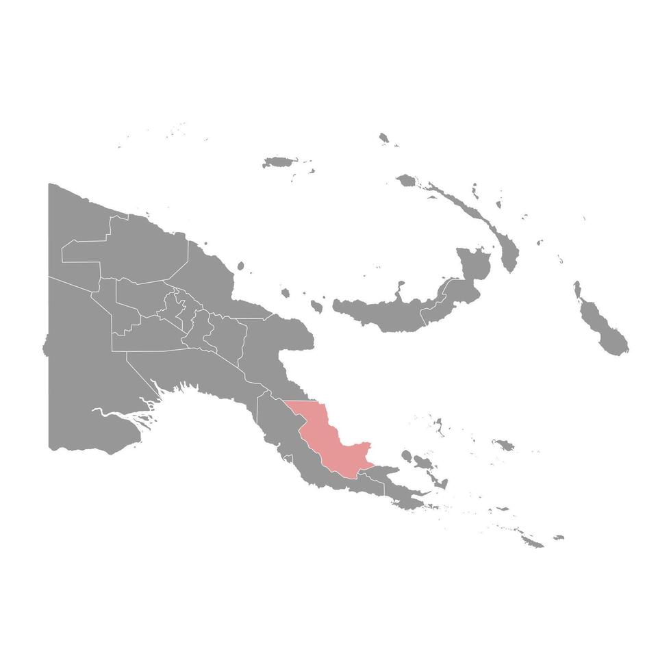 Oro Province map, administrative division of Papua New Guinea. illustration. vector