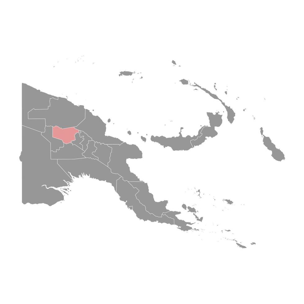 Enga Province map, administrative division of Papua New Guinea. illustration. vector