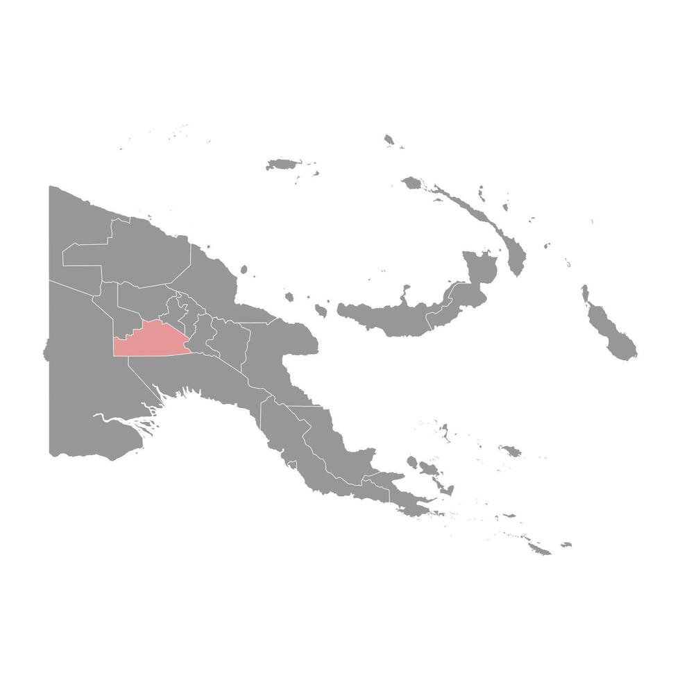 Southern Highlands Province map, administrative division of Papua New Guinea. illustration. vector