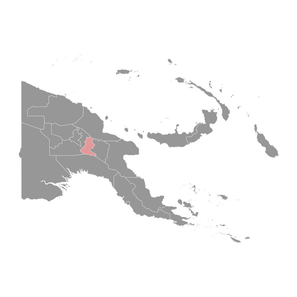 Chimbu Province map, administrative division of Papua New Guinea. illustration. vector