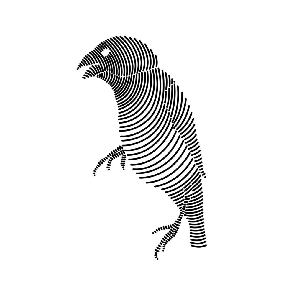 Simple line art illustration of chestnut munia 2 vector