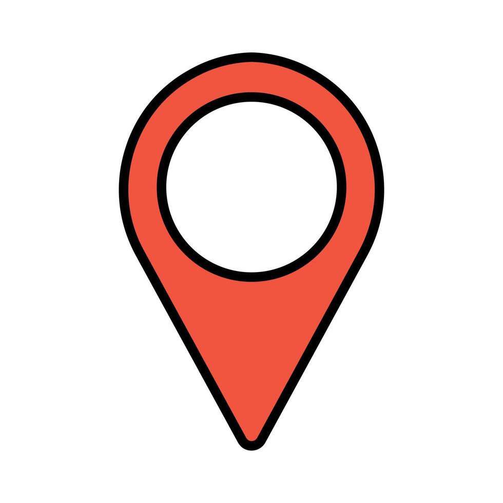 Map set icon. Yellow map, red location pin, pointer, route, location, navigation, travel, geography, direction, destination, journey, route, exploration. vector