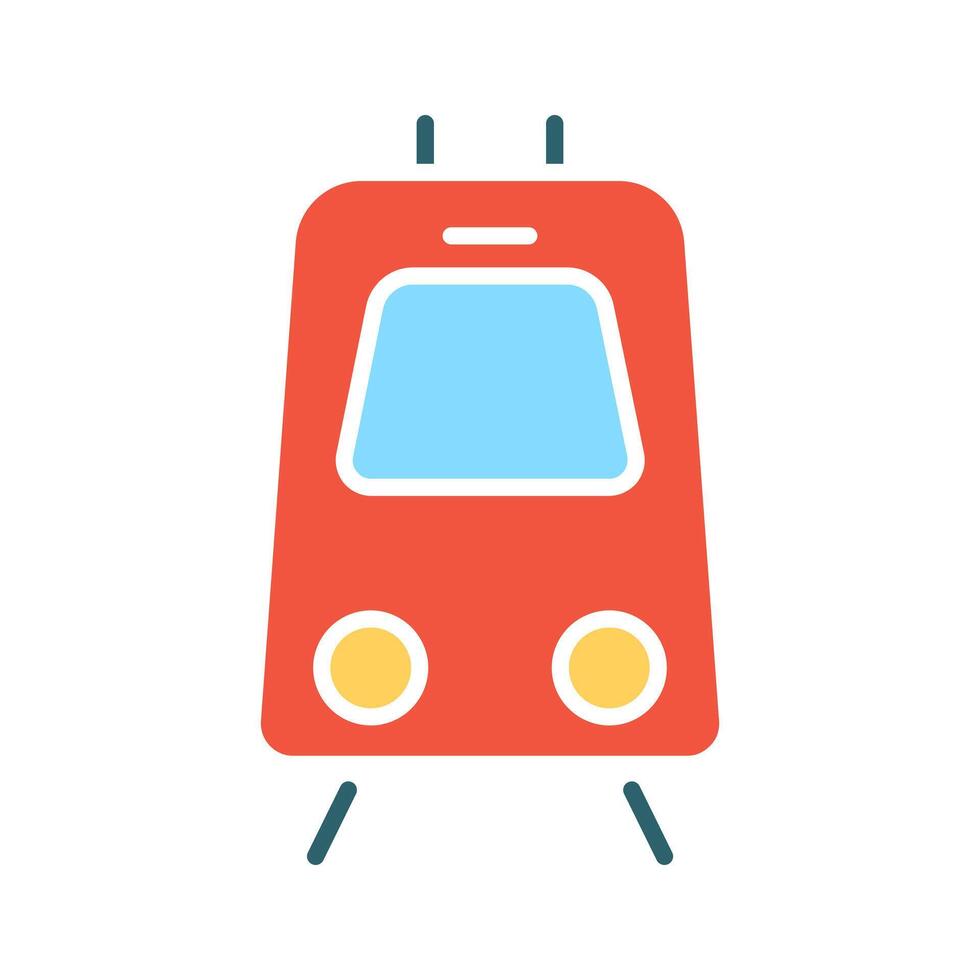 Train set icon. Red train, blue window, transportation, rail travel, public transit, locomotive, journey, commuting, travel, vehicle. vector