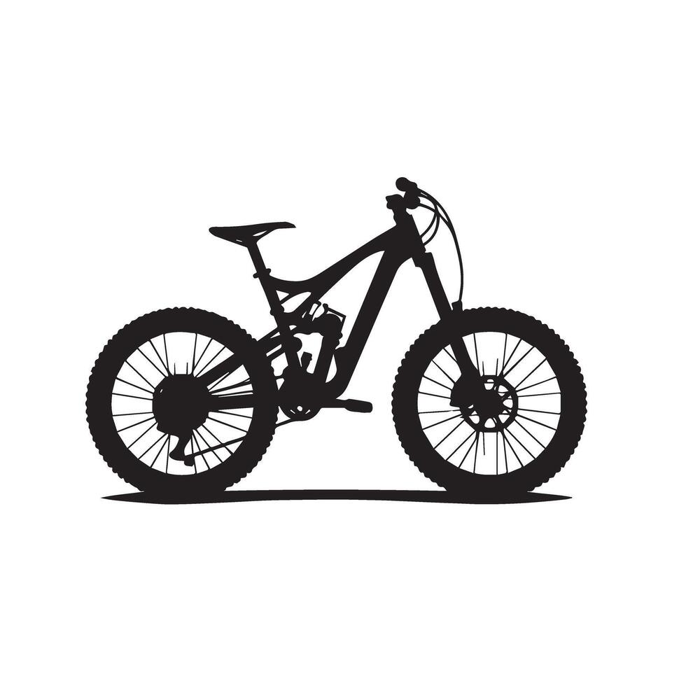 Bicycle silhouette. Bicycle logo, bicycle illustration on white background. vector