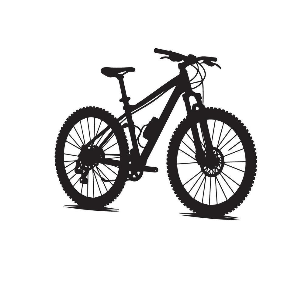 Bicycle silhouette. Bicycle logo, bicycle illustration on white background. vector
