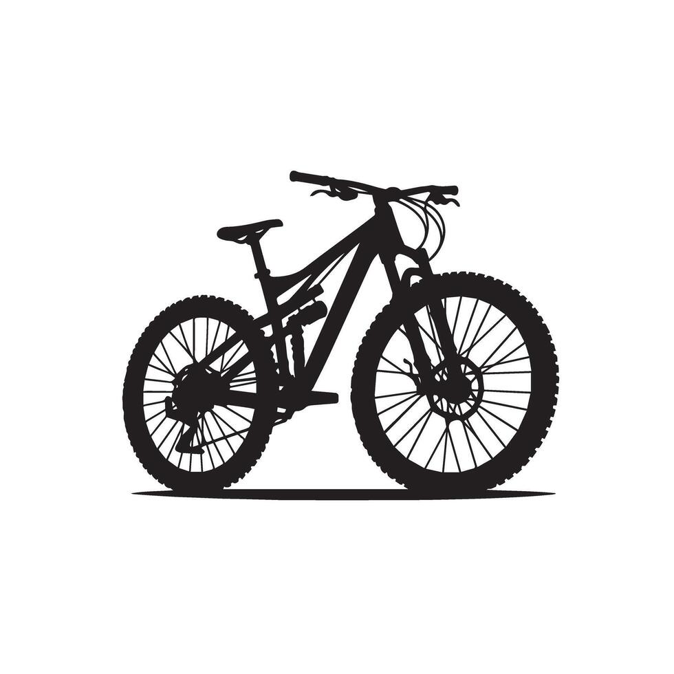 Bicycle silhouette. Bicycle logo, bicycle illustration on white background. vector