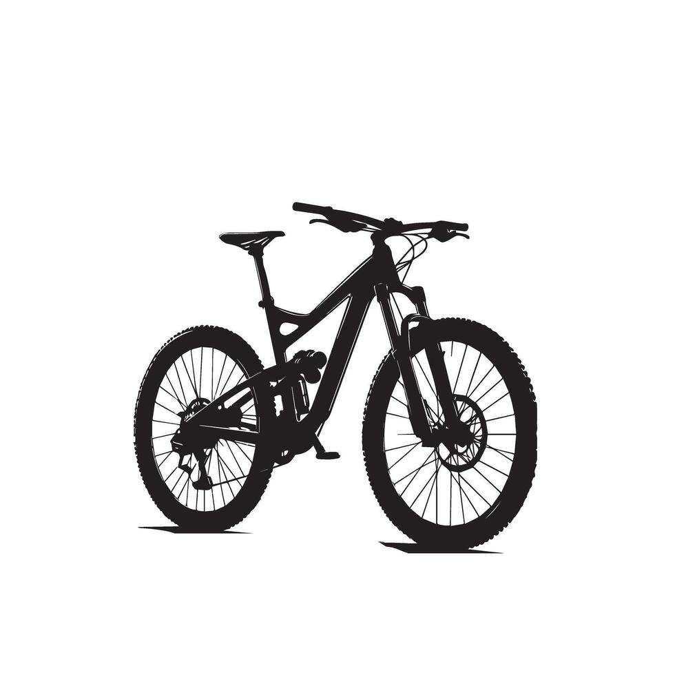 Bicycle silhouette. Bicycle logo, bicycle illustration on white background. vector