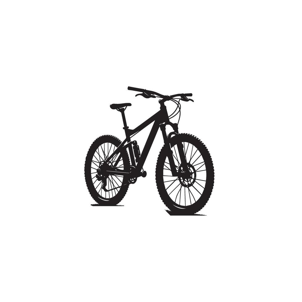 Bicycle silhouette. Bicycle logo, bicycle illustration on white background. vector