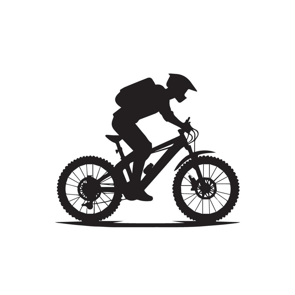 Bicycle silhouette. Bicycle logo, bicycle illustration on white background. vector