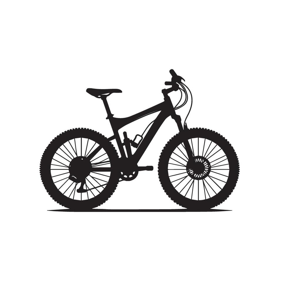 Bicycle silhouette. Bicycle logo, bicycle illustration on white background. vector