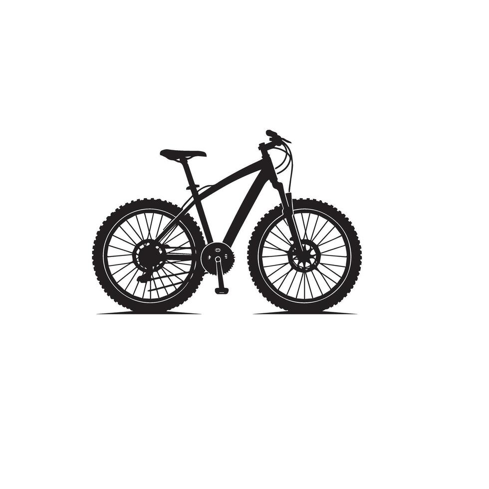 Bicycle silhouette. Bicycle logo, bicycle illustration on white background. vector