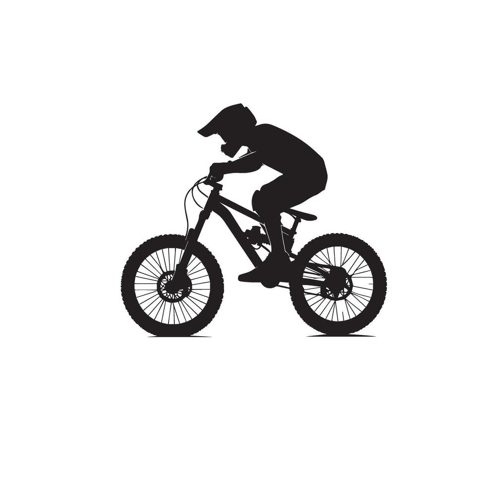 Bicycle silhouette. Bicycle logo, bicycle illustration on white background. vector