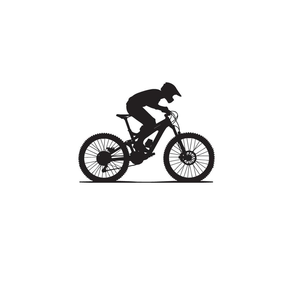 Bicycle silhouette. Bicycle logo, bicycle illustration on white background. vector