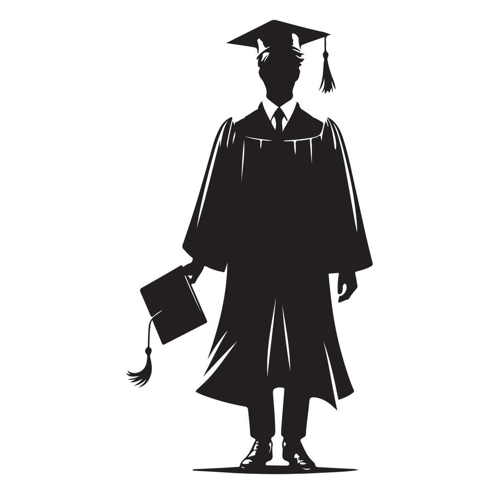 Graduates Celebrating silhouettes in different poses vector
