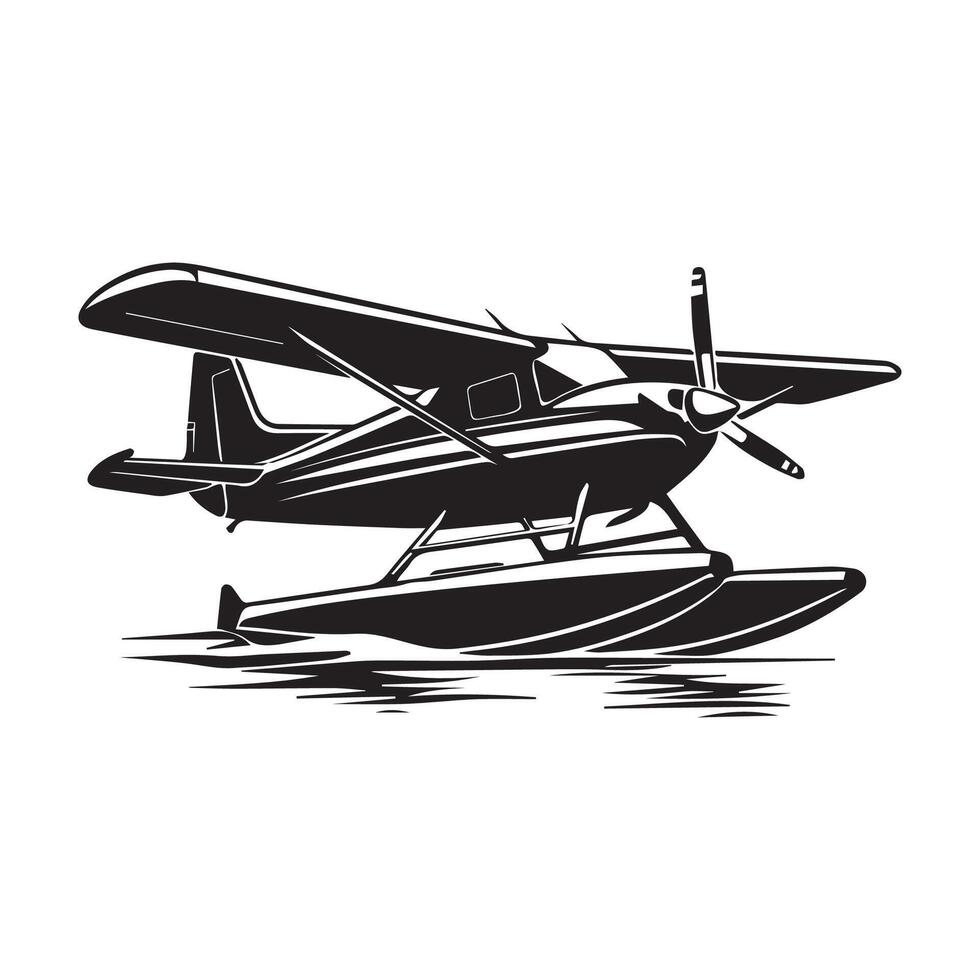 Seaplane Illustration design, Art, Icons, and Graphics isolated on white background vector