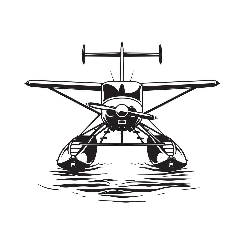 Seaplane Illustration design, Art, Icons, and Graphics isolated on white background vector