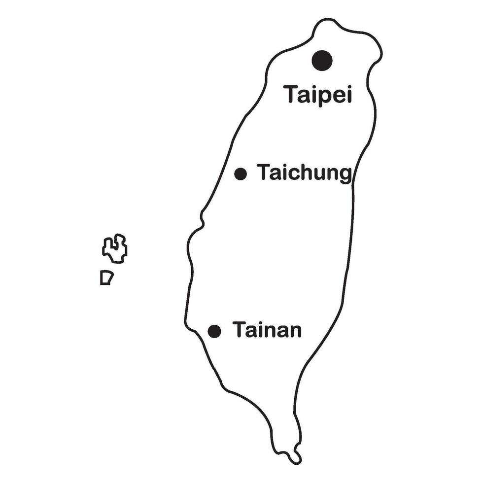 Taiwan map logo vector