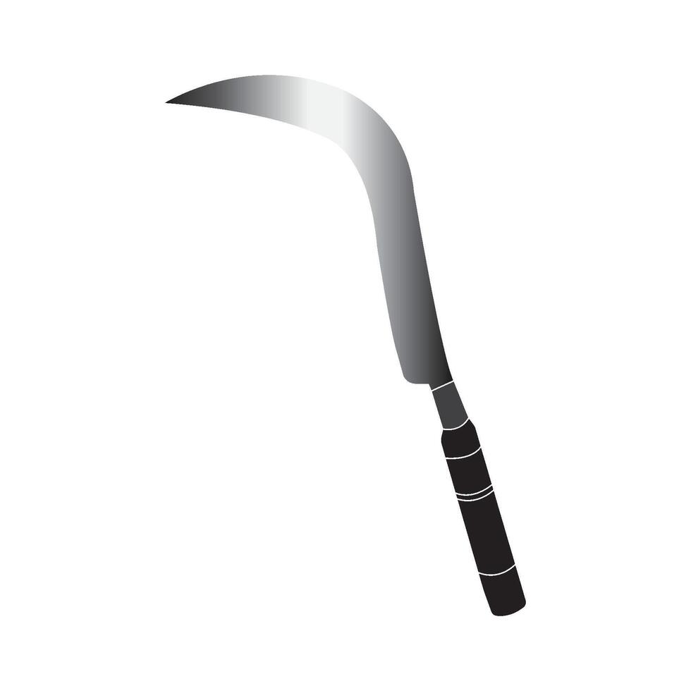 Grass sickle icon vector