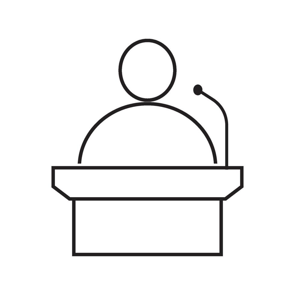 Public speaker icon vector