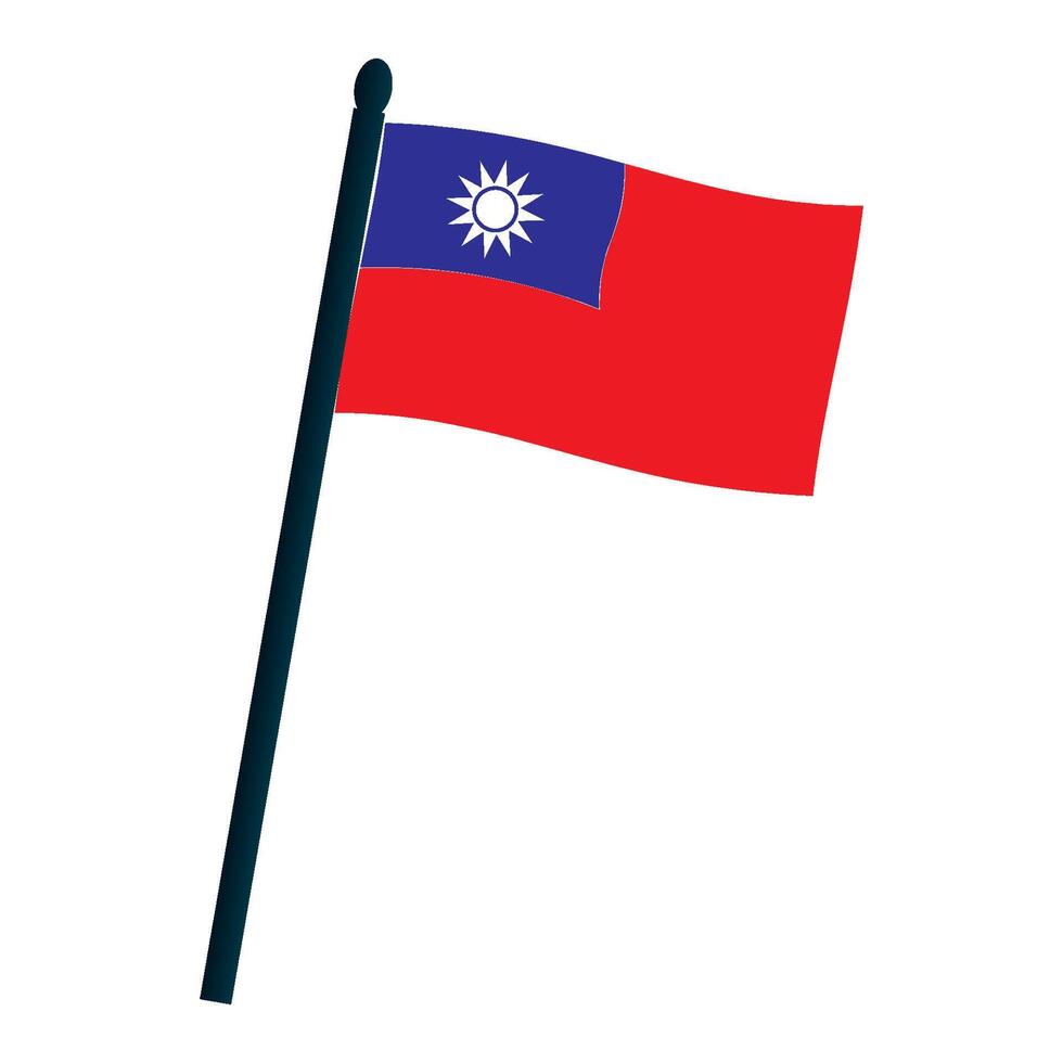 Taiwan flag icon vector
