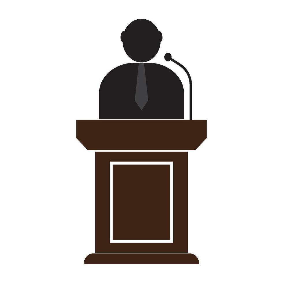 Public speaker icon vector