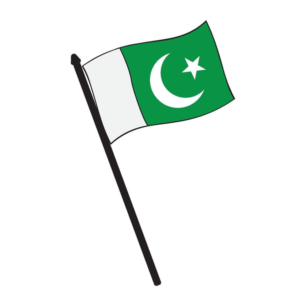 Pakistani flag icon vector