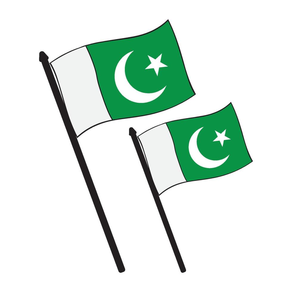 Pakistani flag icon vector
