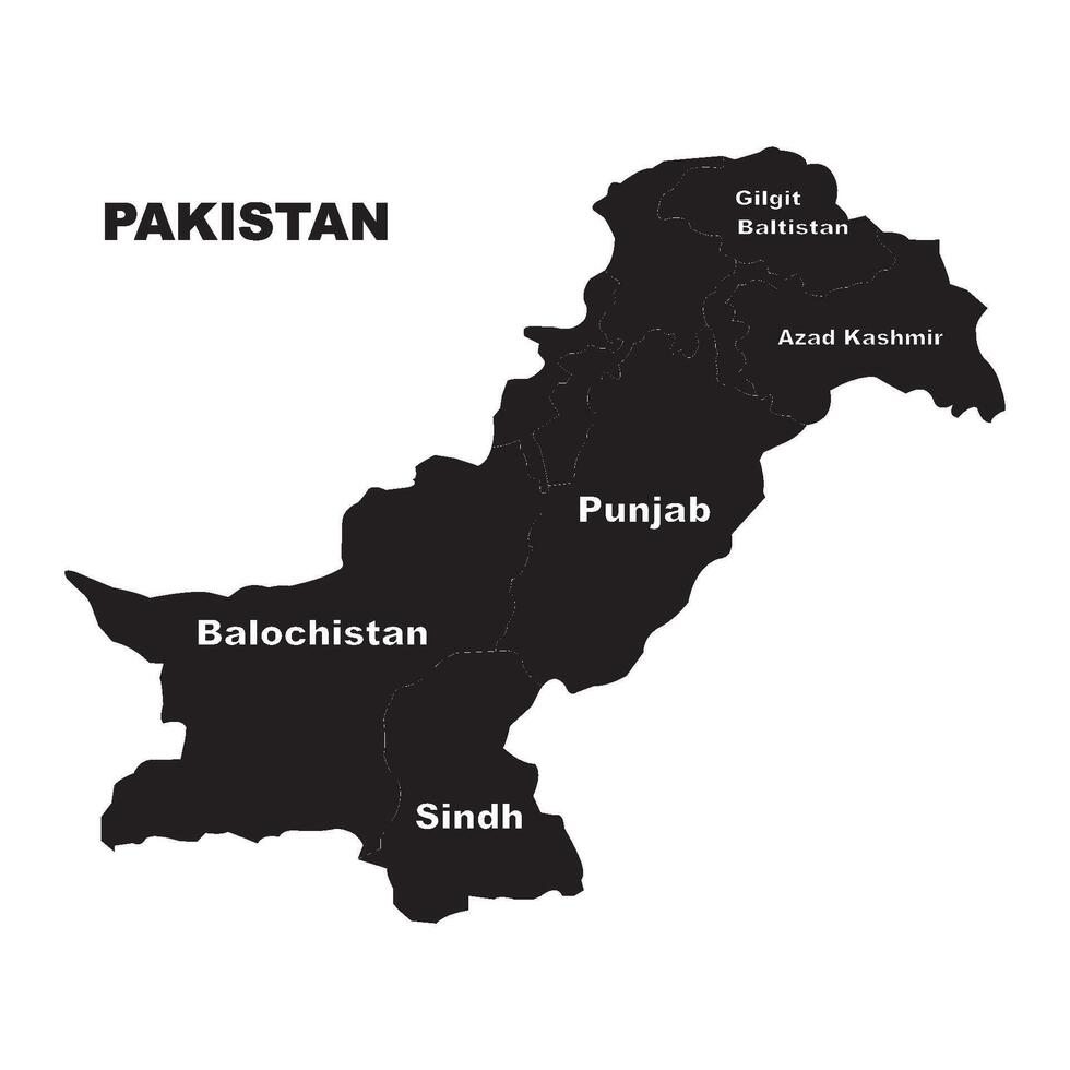 diseño del mapa de pakistán vector