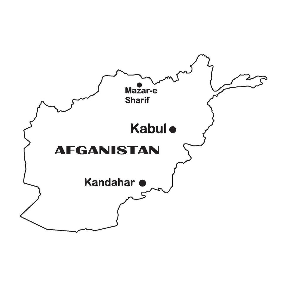 Afghanistan map icon design vector