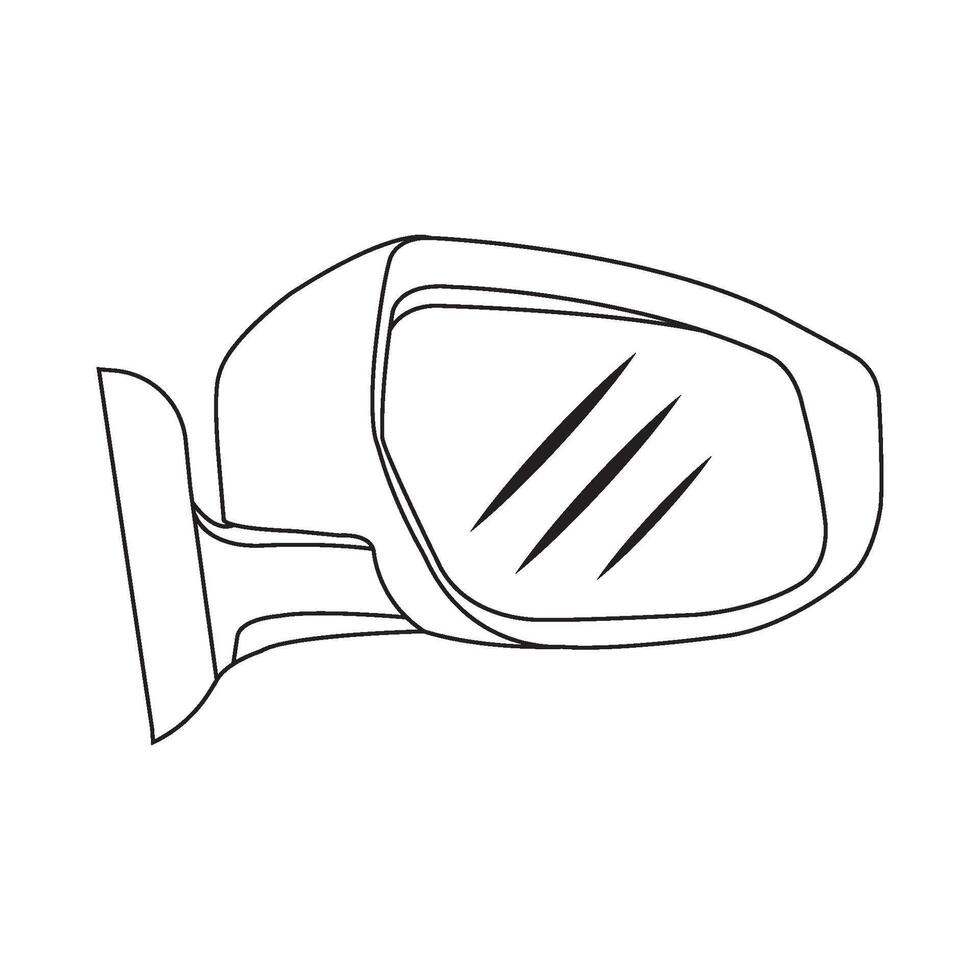 Car mirror icon vector