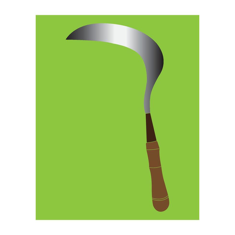Grass sickle icon vector