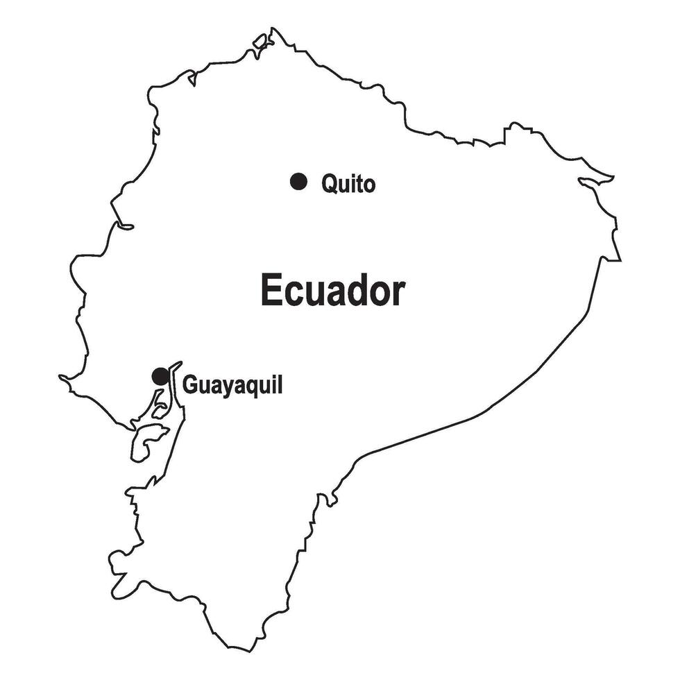 Ecuador map icon vector