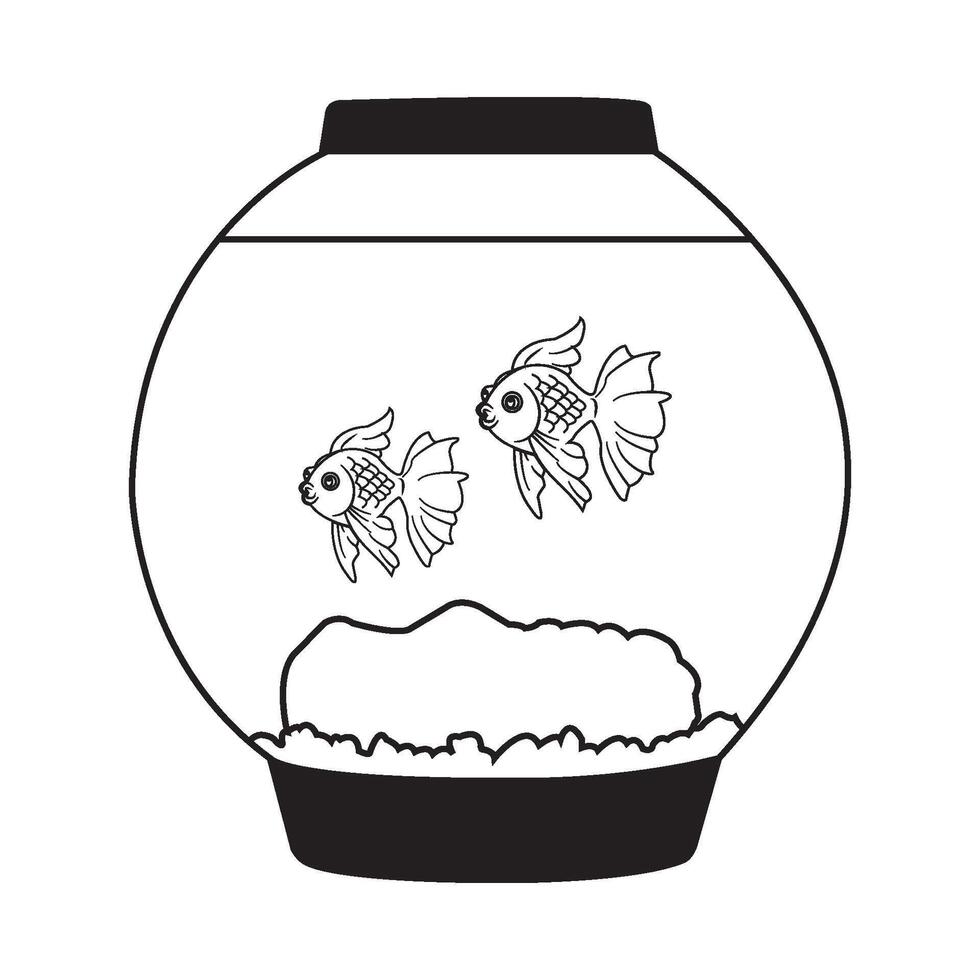 mini aquarium icon vector