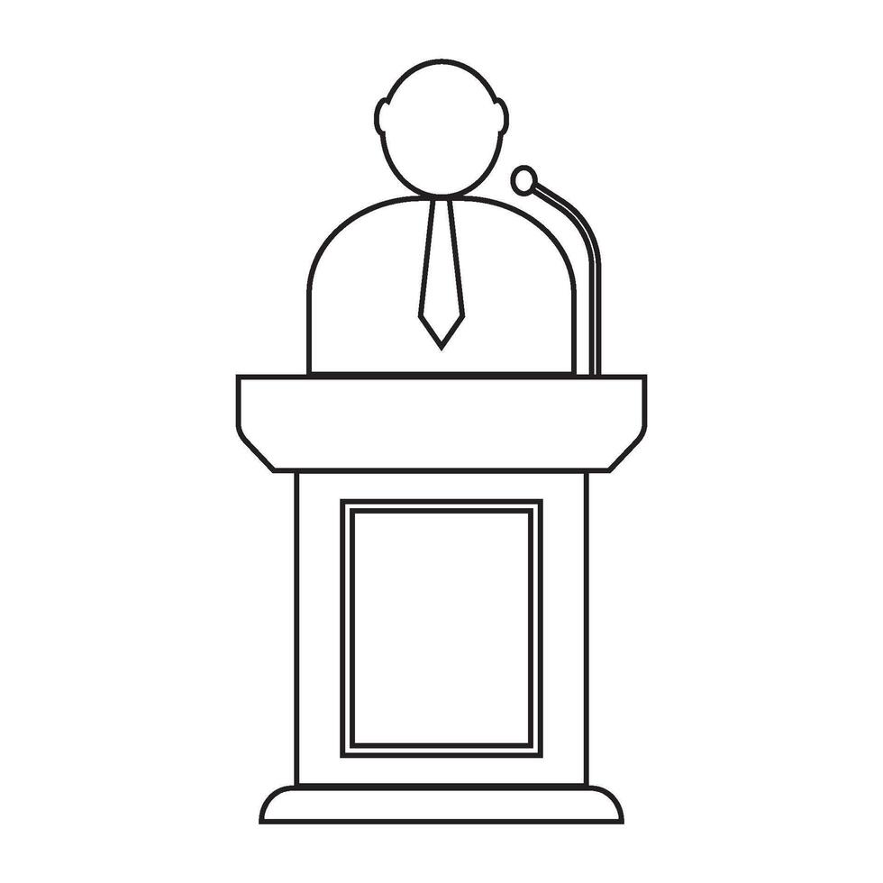 Public speaker icon vector