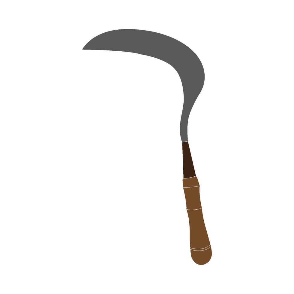 Grass sickle icon vector