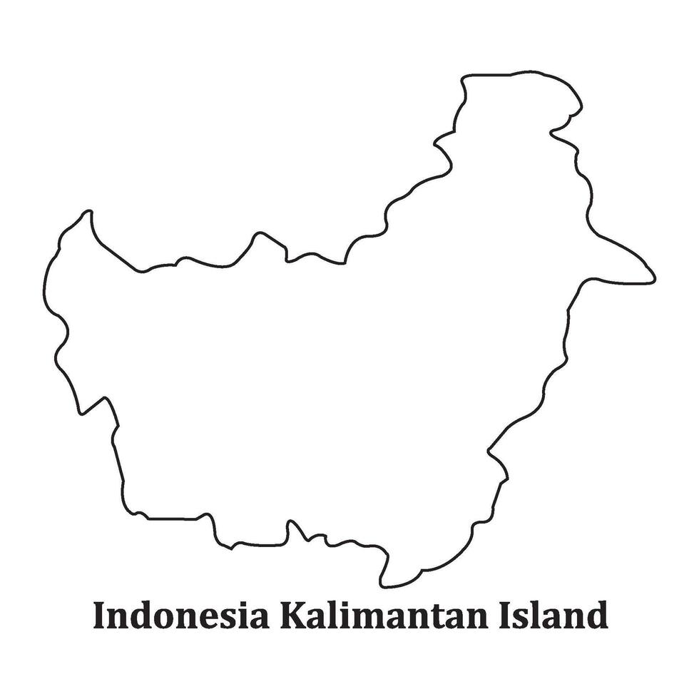 indonesian kalimantan map icon vector