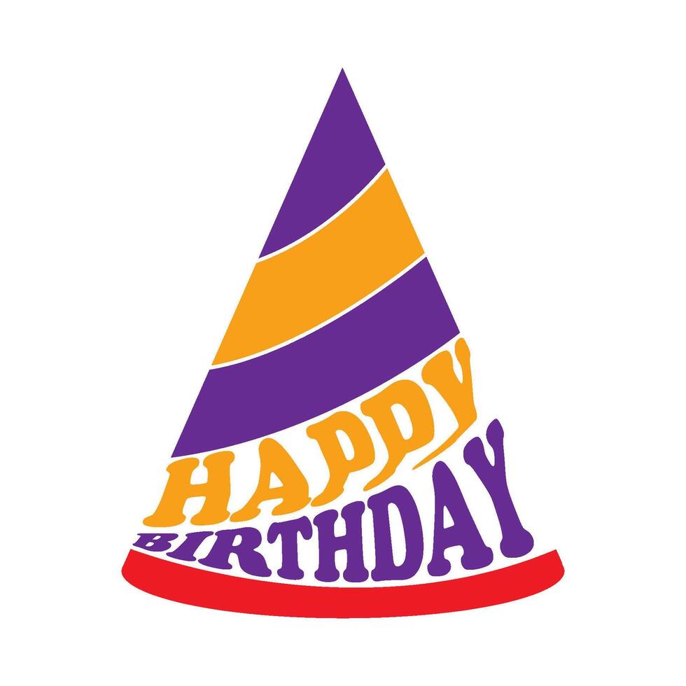 Birthday hat icon vector