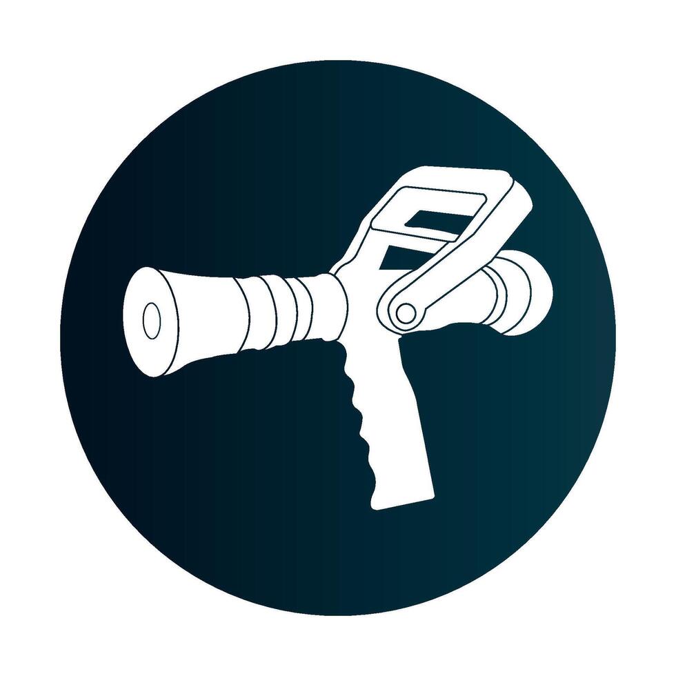 firefighter jet nozzle icon vector