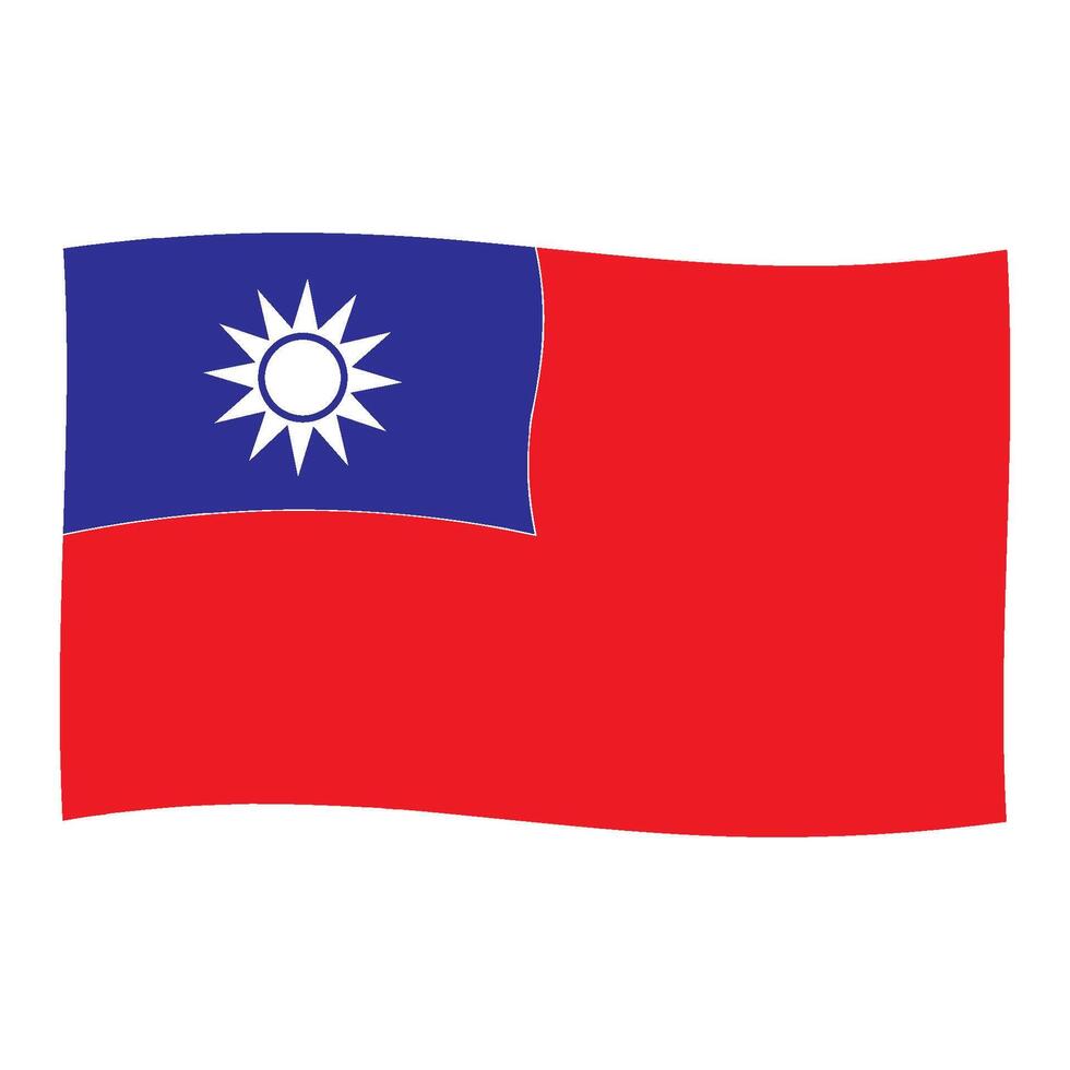 Taiwan flag icon vector