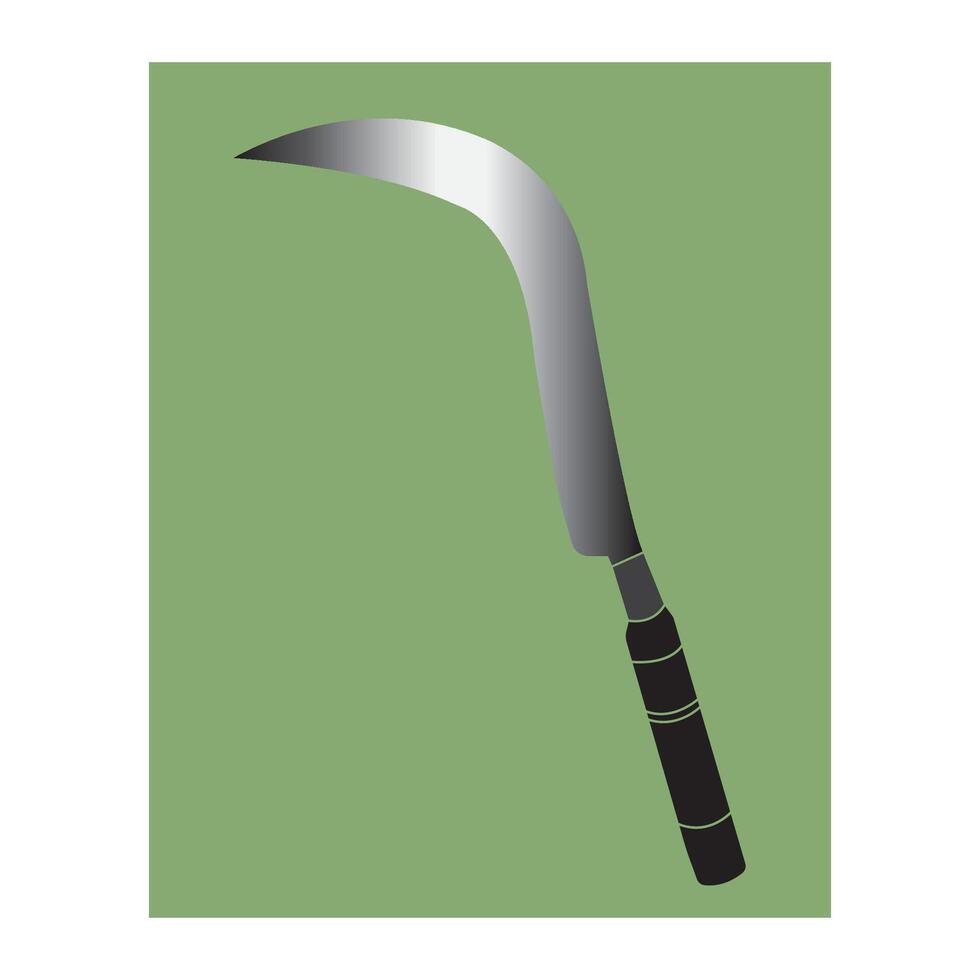 Grass sickle icon vector