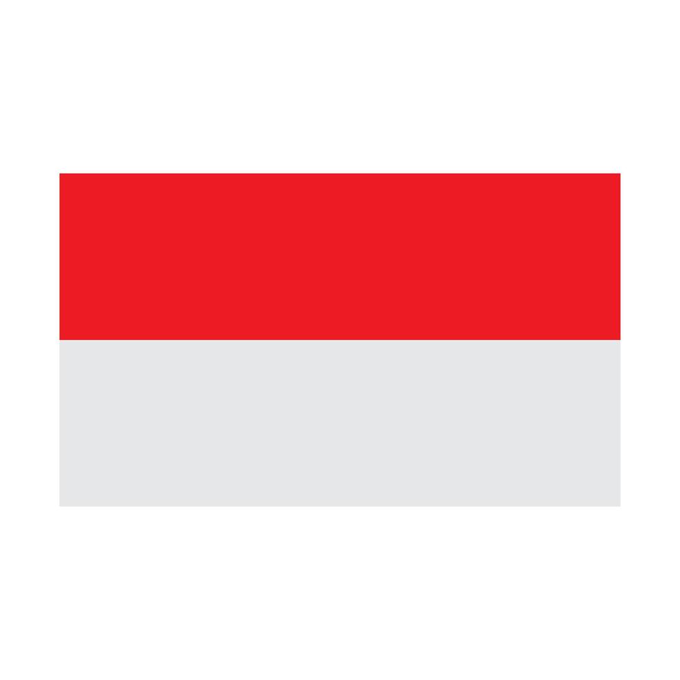 Indonesian flag icon vector