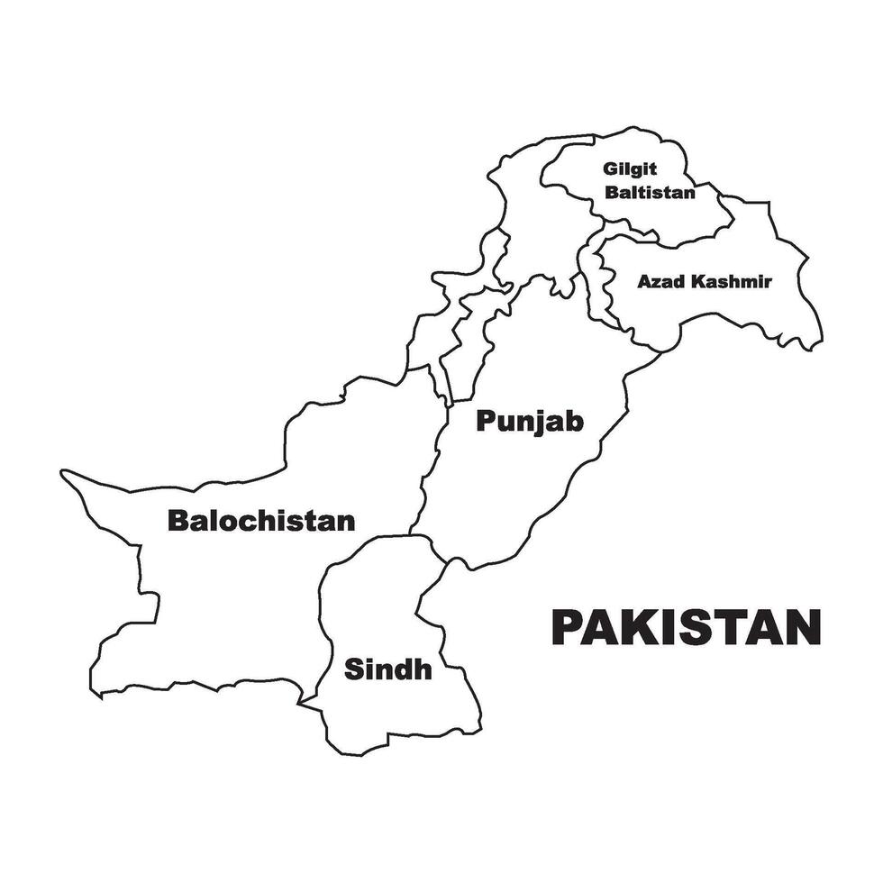 Pakistan map design vector